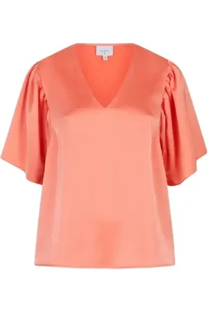 Dante 6 Bluzki, Kobieta, Różowy, S, Satin Butterfly Sleeve Top