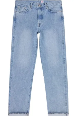 Edwin Jeansy, Mężczyzna, Niebieski, W30, Denim, Japońskie Jeansy o prostym krojuyy Denim