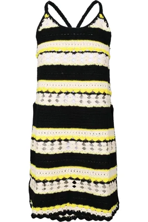 Ganni Sukienki, Kobieta, Wielobarwność, S, Sukienka z bawełny w stylu tricot