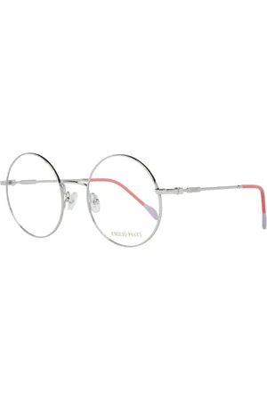 Emilio Pucci Akcesoria, Kobieta, Szary, ONE SIZE, Srebrne Okulary Optyczne Dla Kobiet