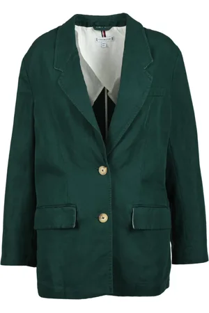 Tommy Hilfiger Kurtki, Kobieta, Zielony, L, Kurtka Bawełniano Lniana