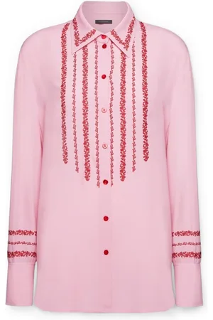Elena Miro Bluzki, Kobieta, Różowy, 7XL, Haftowana Koszula