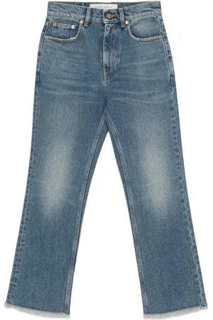 Golden Goose Jeansy, Kobieta, Niebieski, W27, Niebieskie Cropped Damskie Jeansyy