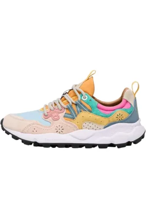 Flower Mountain Buty, Kobieta, Wielobarwność, 37 EU, Zamsz, Sneakersy z wielobarwnym zamszem