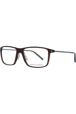 Porsche Design Akcesoria, Mężczyzna, brązowy, ONE SIZE, Brązowe Okulary Optyczne Mężczyźni Styl Trapezium