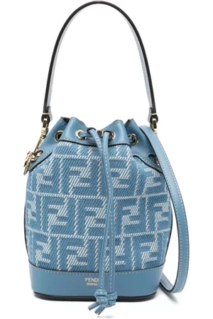Fendi Torebki, Kobieta, Niebieski, ONE SIZE, Niebieska Mini Mon Tresor Torba na ramię
