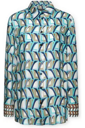 Elena Miro Bluzki, Kobieta, Wielobarwność, 2XL, Koszula z Nadrukiem