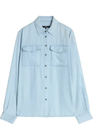 7 for all Mankind Bluzki, Kobieta, Niebieski, S, Denim, Florida Denim Shirt