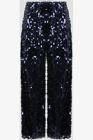 Oseree Spodnie, Kobieta, Niebieski, M, Wide Trousers