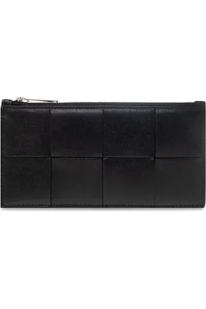 Bottega Veneta Akcesoria, unisex, Czarny, ONE SIZE, Portfele z zamkiem błyskawicznym
