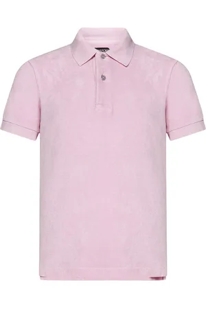Tom Ford Koszulki, Mężczyzna, Różowy, L, Różowa Koszulka Polo z logo TF