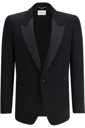 Saint Laurent Garnitury, Mężczyzna, Czarny, S, Elegancka Czarna Marynarka Wieczorowa