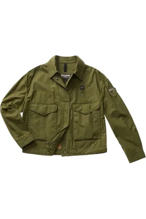 Blauer Kurtki, Kobieta, Zielony, S, Bawełniana parka z logo
