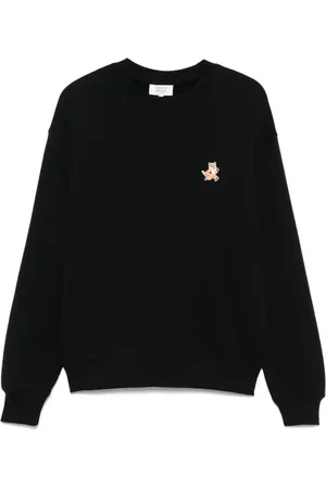 Maison Kitsuné Bluzy, Mężczyzna, Czarny, M, Czarny Bluza z naszywką Speedy Fox