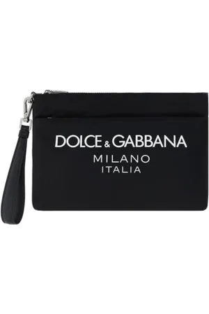 Dolce & Gabbana Torebki, Mężczyzna, Czarny, ONE SIZE, Nylon, Elegancka Torebka Clutch z Monogramem
