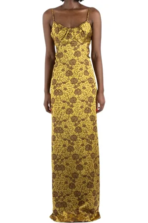 DRIES VAN NOTEN Sukienki, Kobieta, Żółty, M, Sukienka Ocra