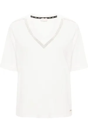 Liu Jo Koszulki, Kobieta, Biały, S, Eleganckie T-shirty i Pola Kolekcja