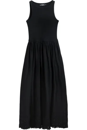Desigual Sukienki, Kobieta, Czarny, M, Elegancka Sukienka Vest_Dijon