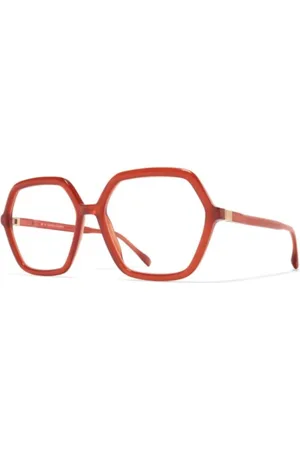 MYKITA Akcesoria, unisex, Czerwony, ONE SIZE, Niebieskie Okrągłe Okulary Przeciwsłoneczne