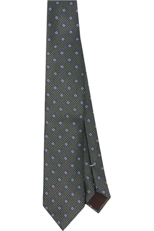 CANALI Akcesoria, Mężczyzna, Zielony, ONE SIZE, Luksusowy Jedwabny Krawat Wyprodukowany we Włoszech