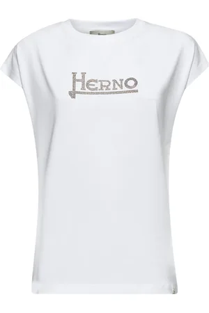 HERNO Koszulki, Kobieta, Biały, M, Białe T-shirty i Pola