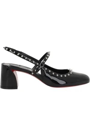 Christian Louboutin Buty, Kobieta, Czarny, 37 EU, Skóra, Lakierowane Czółenka Janispikes