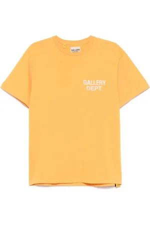 GALLERY DEPT. Koszulki, Mężczyzna, Pomarańczowy, L, Jasnopomarańczowy T-shirt z okrągłym dekoltem