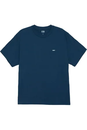 Obey Koszulki, Mężczyzna, Niebieski, L, Ikoniczny Bawełniany T-shirt z Nadrukiem