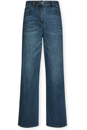 Elena Miro Jeansy, Kobieta, Niebieski, 5XL, Jeansyy 5-Pocket z szeroką nogawką