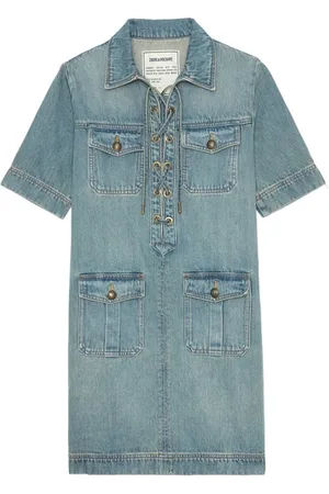 Zadig & Voltaire Sukienki, Kobieta, Niebieski, M, Elegancka Czarna Sukienka