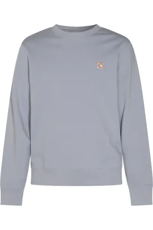 Maison Kitsuné Bluzy, Mężczyzna, Niebieski, M, Niebieski Bluza z naszywką Chillax