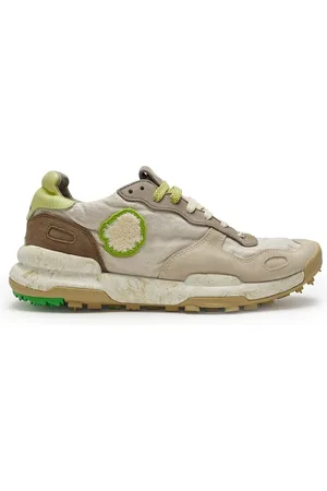 Satorisan Buty, Mężczyzna, Wielobarwność, 42 EU, Bawełna, Beige Jungle Leaf Cross-Trainer Sneakers