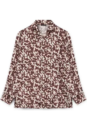 Fiorella rubino Bluzki, Kobieta, brązowy, 4XL, Bluzka z nadrukiem leoparda