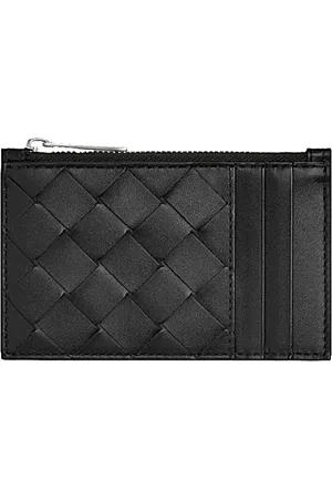 Bottega Veneta Akcesoria, Kobieta, Czarny, ONE SIZE, Portfel z zamkiem i uchwyt na karty