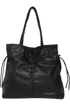 ERMANNO SCERVINO Torebki, Kobieta, Czarny, ONE SIZE, Torba typu tote z eko skóry z regulowanym paskiem