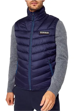 Napapijri Kurtki, Mężczyzna, Niebieski, S, Nylon, Kurtki i blezery nylonowe