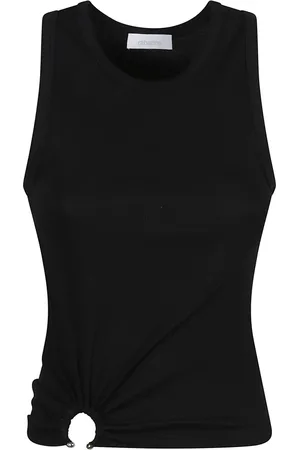 Paco rabanne Koszulki, Kobieta, Czarny, XS, Stylowy Bezrękawnik