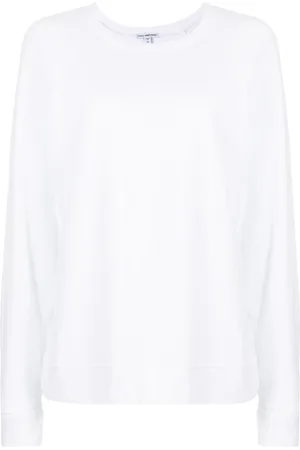 James Perse Bluzy, Kobieta, Biały, S, Bluza Raglanowa w stylu chłopaka