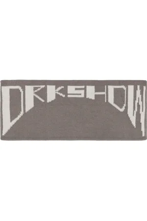 Rick Owens Akcesoria, Mężczyzna, Szary, ONE SIZE, Bawełniana opaska z kontrastowym logo