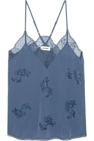 Zadig & Voltaire Koszulki, Kobieta, Niebieski, M, Stylowy TOP dla modnego wyglądu