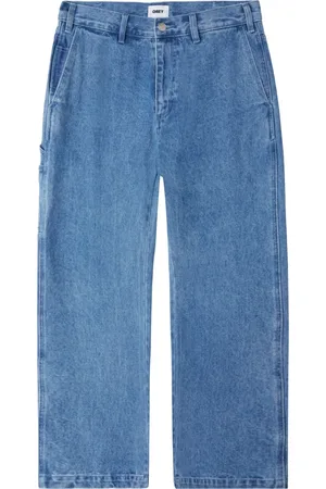 Obey Jeansy, Mężczyzna, Niebieski, W29, Denim, Współczesne Spodnie Stolarskie Denim
