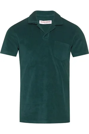Orlebar Brown Koszulki, Mężczyzna, Zielony, XL, Polo z Bawełny, Bez Guzików, Wyprodukowany w Portugalii