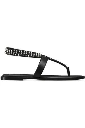 Dior Buty, Kobieta, Czarny, 37 EU, Eclat Thong Sandal Czarne Białe Perły