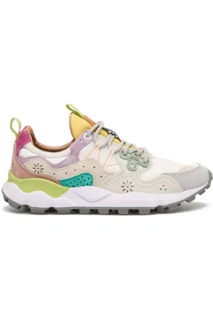 Flower Mountain Buty, Kobieta, Wielobarwność, 36 EU, Zamsz, Liliowe Wielokolorowe Sneakersy z Wkładkami z Zamszu