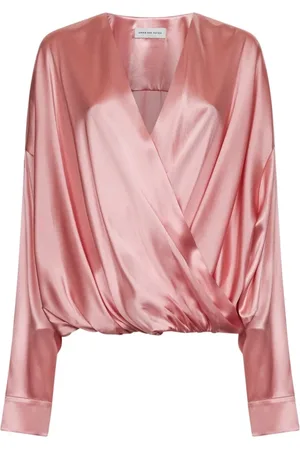 DRIES VAN NOTEN Bluzki, Kobieta, Różowy, S, Różowa Koszula z Portugalii