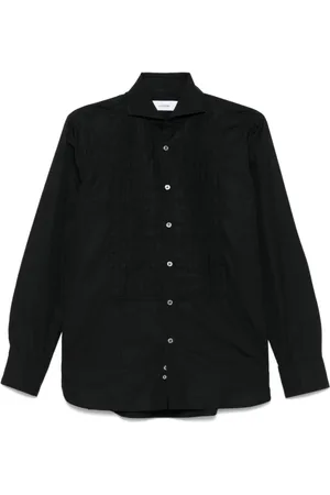 LARDINI Koszule, Mężczyzna, Czarny, XL, Czarna Koszula Męska