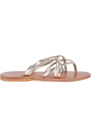 K jacques Buty, Kobieta, Szary, 38 EU, Skórzane płaskie sandały