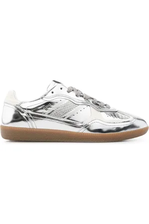 ALOHAS Buty, Kobieta, Szary, 39 EU, Metallic Finish Sneakers z Wytłaczanym Detalem