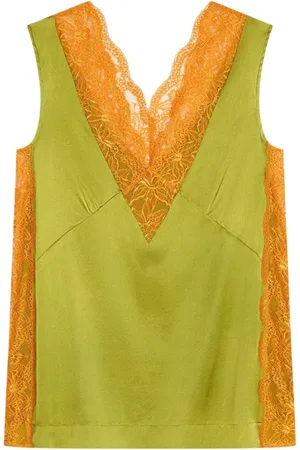 DRIES VAN NOTEN Koszulki, Kobieta, Zielony, S, Oliwkowy Top