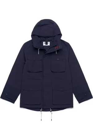 SEBAGO Kurtki, Mężczyzna, Niebieski, L, Nylon, Granatowa Kurtka Hurricane Diaz Parka